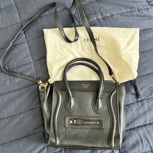 Celine black nano purse